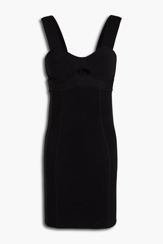 HERVÉ LÉGER CUTOUT BANDAGE MINI DRESS - Size L