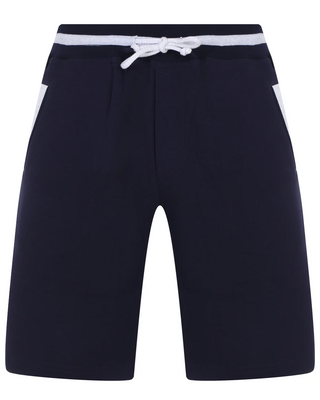 Brunello Cucinelli Cotton Jersey Drawstring Shorts with Contrast Trim