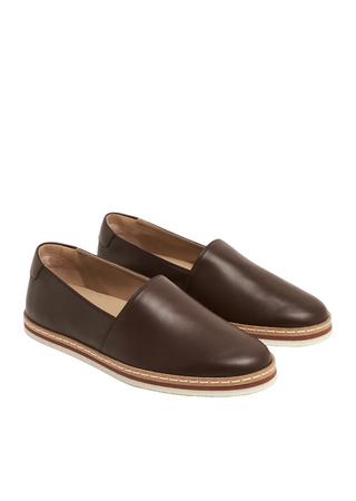 Tods Mens Leather Slip On Loafers in Brown