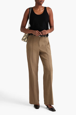 VINCE POINTELLE-KNIT COTTON-BLEND TOP - Size XS