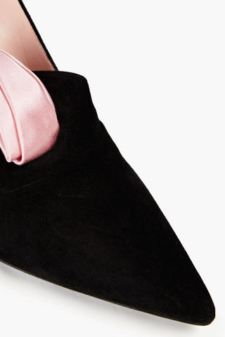 ROGER VIVIER ROSE 'N ROLL 100 APPLIQUD SUEDE PUMPS - Size 37.5