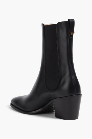 TOD'S EMBELLISHED LEATHER CHELSEA BOOTS - Size 38