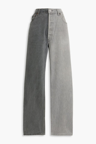 EB DENIM WINONA TWO-TONE HIGH-RISE STRAIGHT-LEG JEANS - Size 27