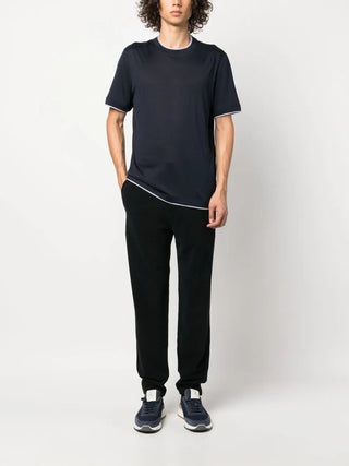Brunello Cucinelli Cotton Drawstring Pintuck Sweatpants Black