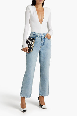 GOOD AMERICAN FADED BOYFRIEND JEANS - Size 34