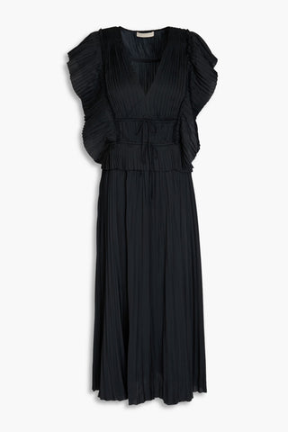 ULLA JOHNSON LETTY SATIN MIDI DRESS - Size 2