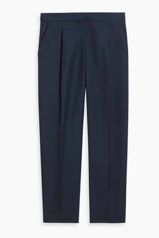 THEORY WOOL-BLEND TAPERED PANTS - Size 8