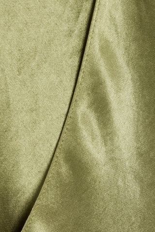 VINCE WRAP-EFFECT CRINKLED-SATIN TOP - Size S