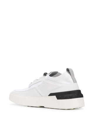 Tods White Mesh Quick-Lace Low-Top Sneakers