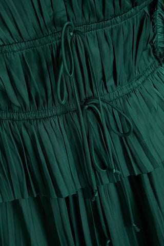 ULLA JOHNSON LETTY SATIN MIDI DRESS - Size 0
