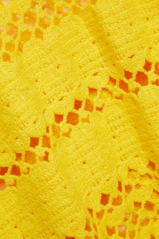 MAJE CROCHET-KNIT COTTON SWEATER - Size 3