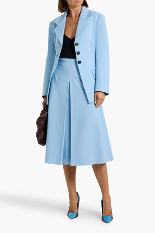 EMILIA WICKSTEAD SATO PLEATED CREPE MIDI SKIRT - Size 12