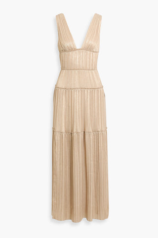 SIMKHAI VALLEN PLEATED LAM GOWN - Size 4
