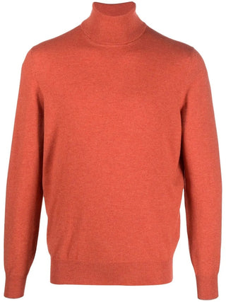 Brunello Cucinelli Cashmere Knit Turtleneck Sweater Red