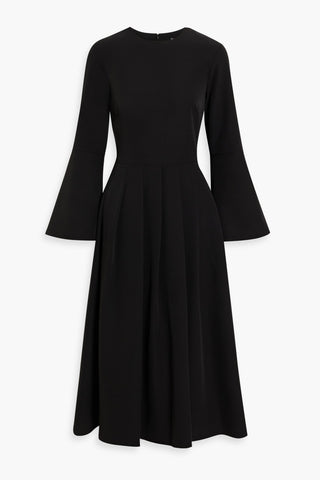 MIKAEL AGHAL PLEATED CREPE MIDI DRESS - Size 4