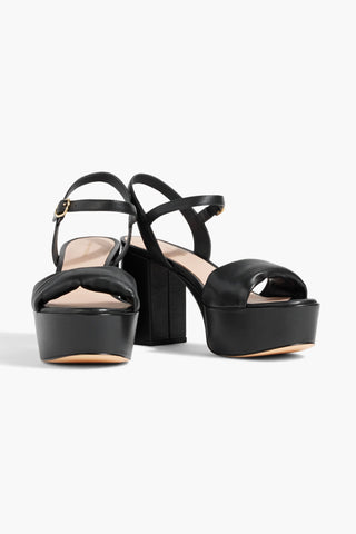 STUART WEITZMAN EVERLY LEATHER PLATFORM SANDALS - Size 9