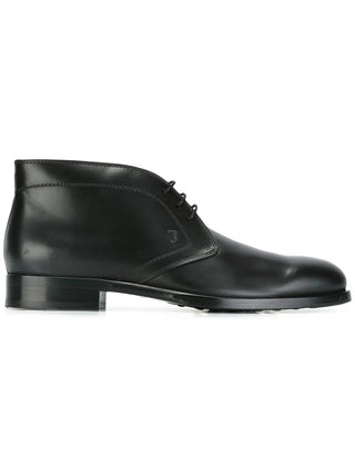 Tods Tod's Smooth Leather Two-Eyelet Chukka Boots