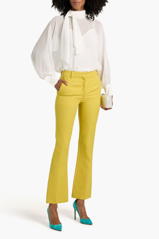 MIKAEL AGHAL TIE-NECK CHIFFON BLOUSE - Size 4