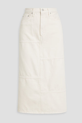 RE/DONE PANELED DENIM MIDI SKIRT - Size 27