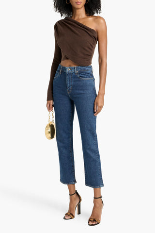 FRAME THE RULER CROP HIGH-RISE STRAIGHT-LEG JEANS - Size 26