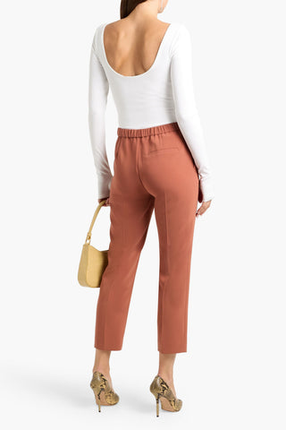 THEORY TREECA CROPPED CREPE STRAIGHT-LEG PANTS - Size 0