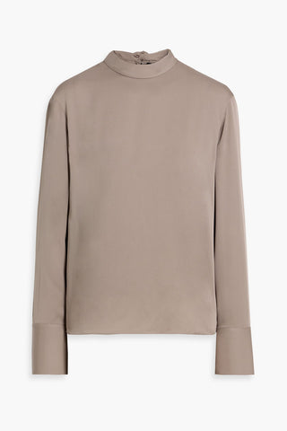 THEORY SILK-CREPE BLOUSE - Size M