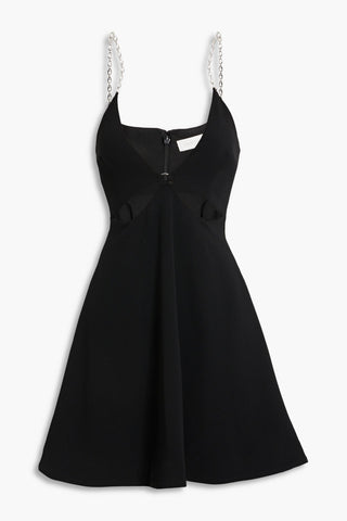 SIMKHAI EMBELLISHED CUTOUT CREPE MINI DRESS - Size 6