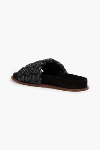 CHLOÉ KACEY WOVEN LEATHER SLIDES - Size 37