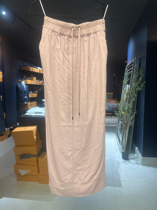 Tom Ford Satin-Finish Drawstring Waist Midi Skirt Pink