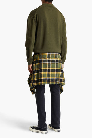 FRAME WOOL AND SILK-BLEND POLO SWEATER - Size S