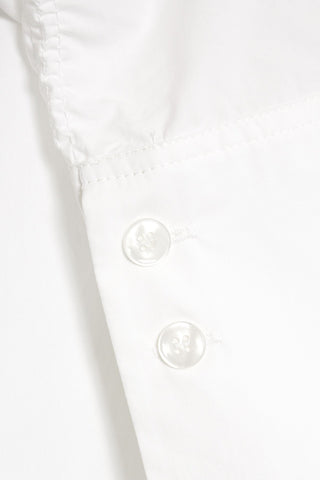 ANOTHER TOMORROW SHIRRED COTTON-POPLIN BLOUSE - Size 38