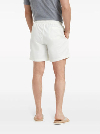 Brunello Cucinelli Technical Fabric Drawstring Swim Shorts Light Beige
