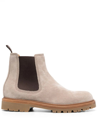 Brunello Cucinelli Suede Chelsea Boots with Lug Sole