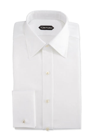 Tom Ford Cotton Point-Collar French Cuff Dress Shirt