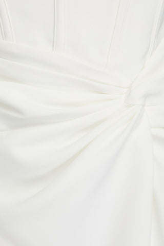 MARCHESA NOTTE STRAPLESS TWISTED STRETCH-CREPE MAXI DRESS - Size 6