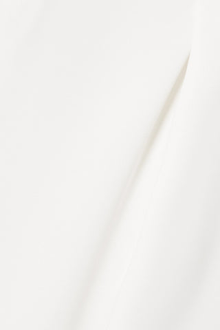 ELIE SAAB DRAPED FEATHER-TRIMMED CREPE GOWN - Size 34