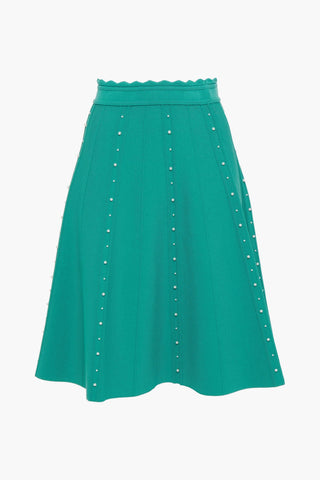 SANDRO EMBELLISHED PONTE SKIRT - Size 3