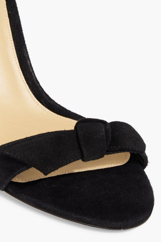 ALEXANDRE BIRMAN CLARITA 75 BOW-DETAILED SUEDE SANDALS - Size 38.5