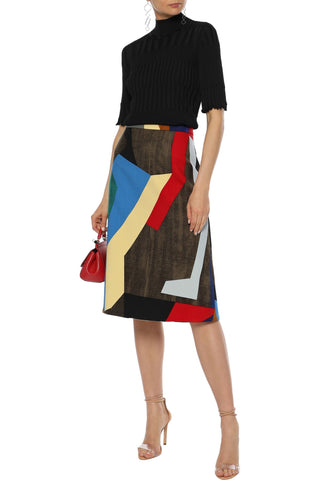 CAROLINA HERRERA RIBBED-KNIT TURTLENECK TOP - Size S