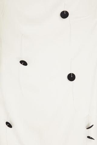 JACQUEMUS CHOUCHOU POLKA-DOT SATIN MINI DRESS - Size 38