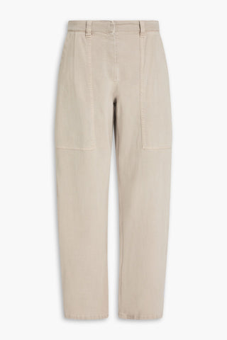 BRUNELLO CUCINELLI BEAD-EMBELLISHED HIGH-RISE WIDE-LEG JEANS - Size 46