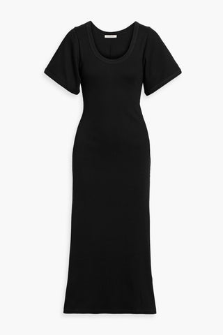 BY MALENE BIRGER ANAISSA RIBBED COTTON-BLEND JERSEY MIDI DRESS - Size M