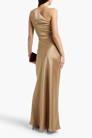 BEC & BRIDGE DREAMER ONE-SHOULDER SATIN MAXI DRESS - Size 6