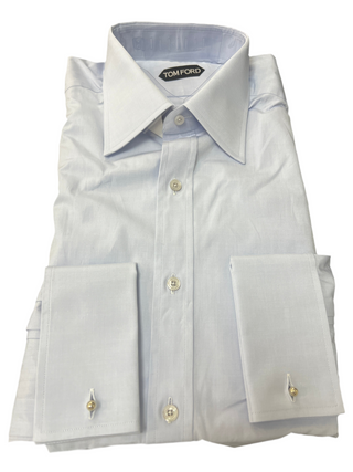 Tom Ford Lavender Cotton Point-Collar French Cuff Dress Shirt