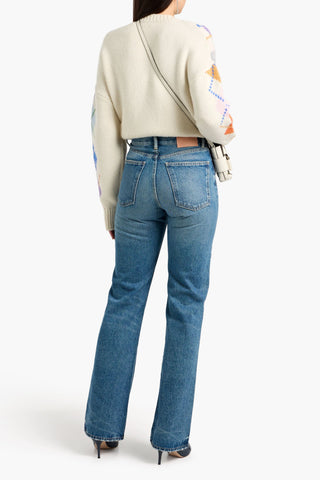 ACNE STUDIOS DISTRESSED HIGH-RISE STRAIGHT-LEG JEANS - Size 25W-32L