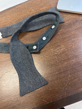 Brunello Cucinelli Patterned Wool Blend Self-Tie Bow Tie
