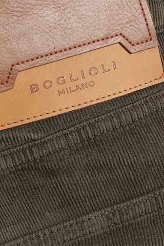 BOGLIOLI SLIM-FIT COTTON-BLEND CORDUROY PANTS - Size 36