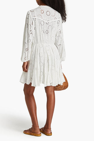 MAJE BRODERIE ANGLAISE MINI DRESS - Size 34