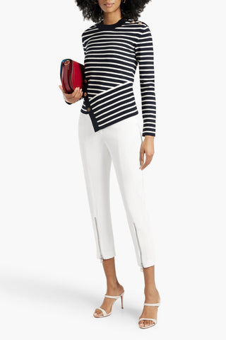 MCQUEEN CROPPED CREPE SKINNY PANTS - Size 42