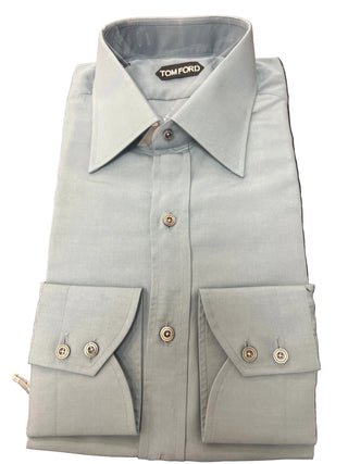 Tom Ford Tom Ford Lyocell Silk Blend Spread Collar Dress Shirt